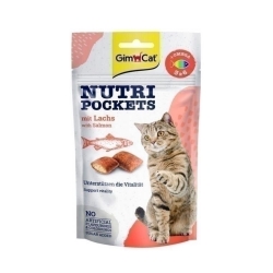 GIMCAT NUTRI POCKETS 60g OMEGA 3 6 ŁOSOŚ